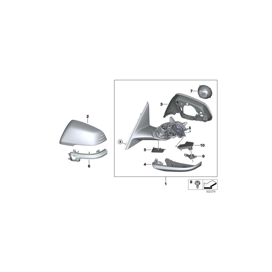 Genuine BMW 51169879134 F40 F44 Housing Lower Section, Grained 