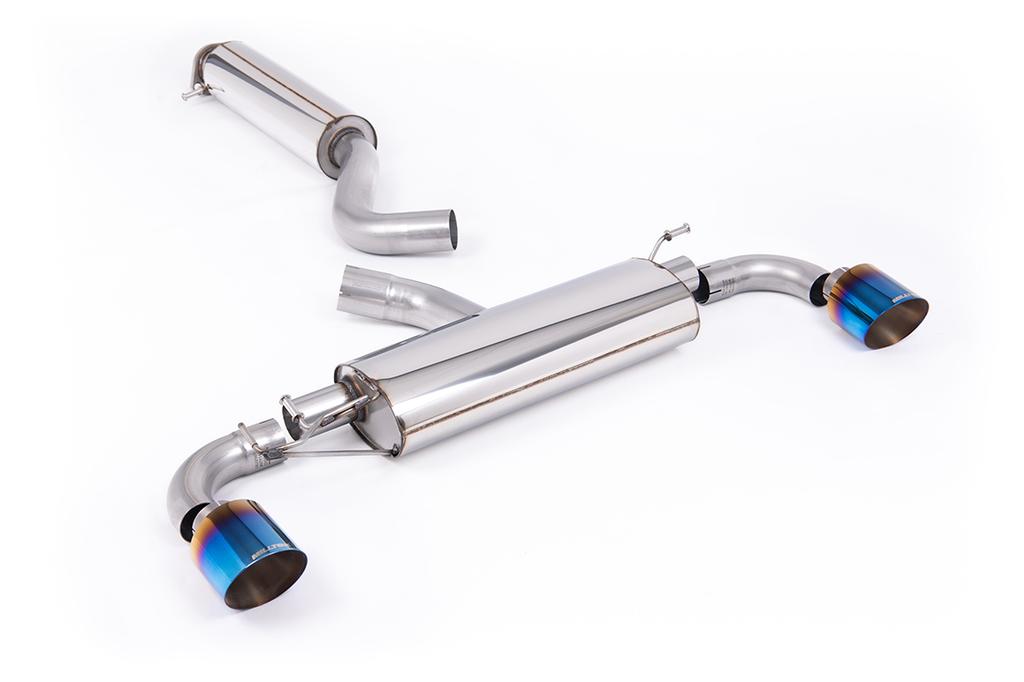 MillTek-SSXTY203-Particulate Filter-back 3' / 76mm Resonated OPF/GPF Back System with GT-115 Burnt/Blue Titanium Trims - ECE Approved | ML Performance Car Parts