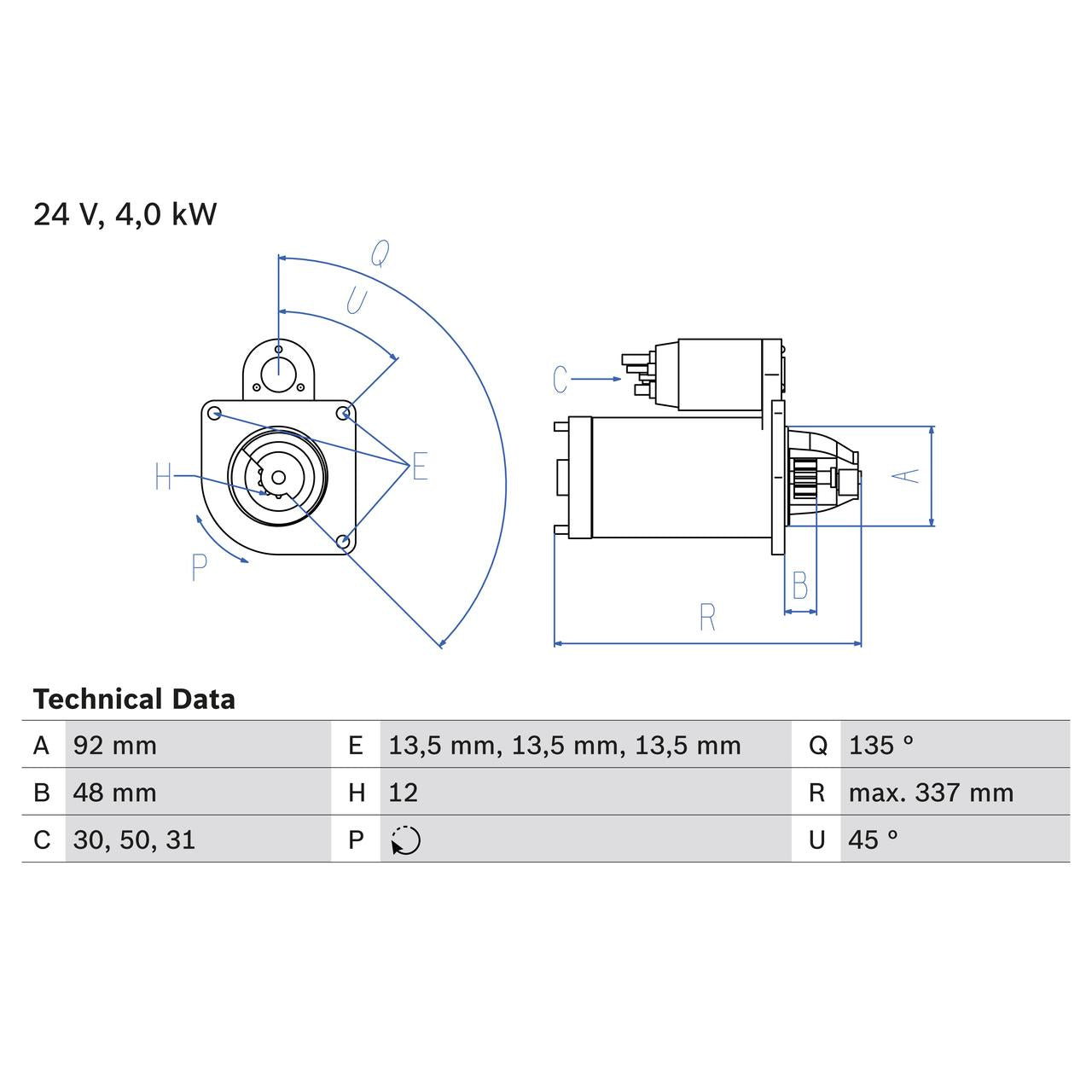 BOSCH 0986019830 Starter
