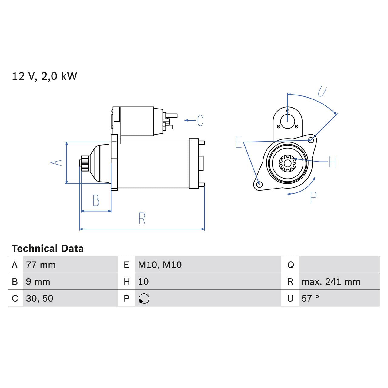 BOSCH 0986018731 Starter