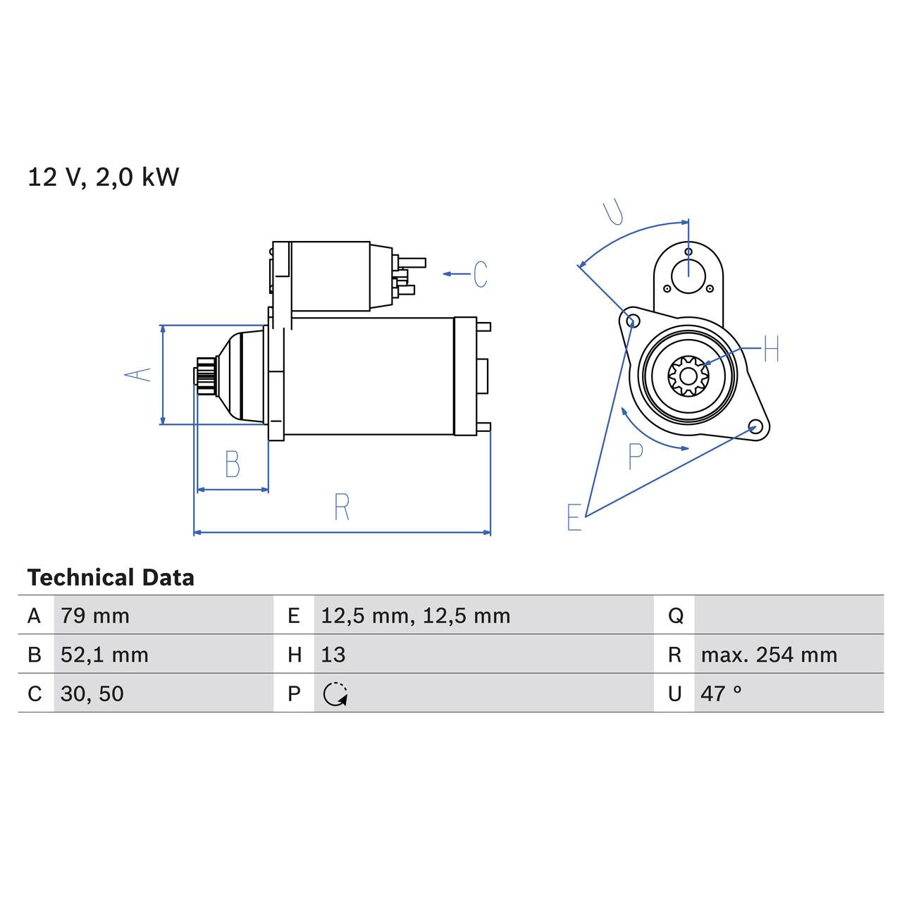 BOSCH 0986025070 Starter