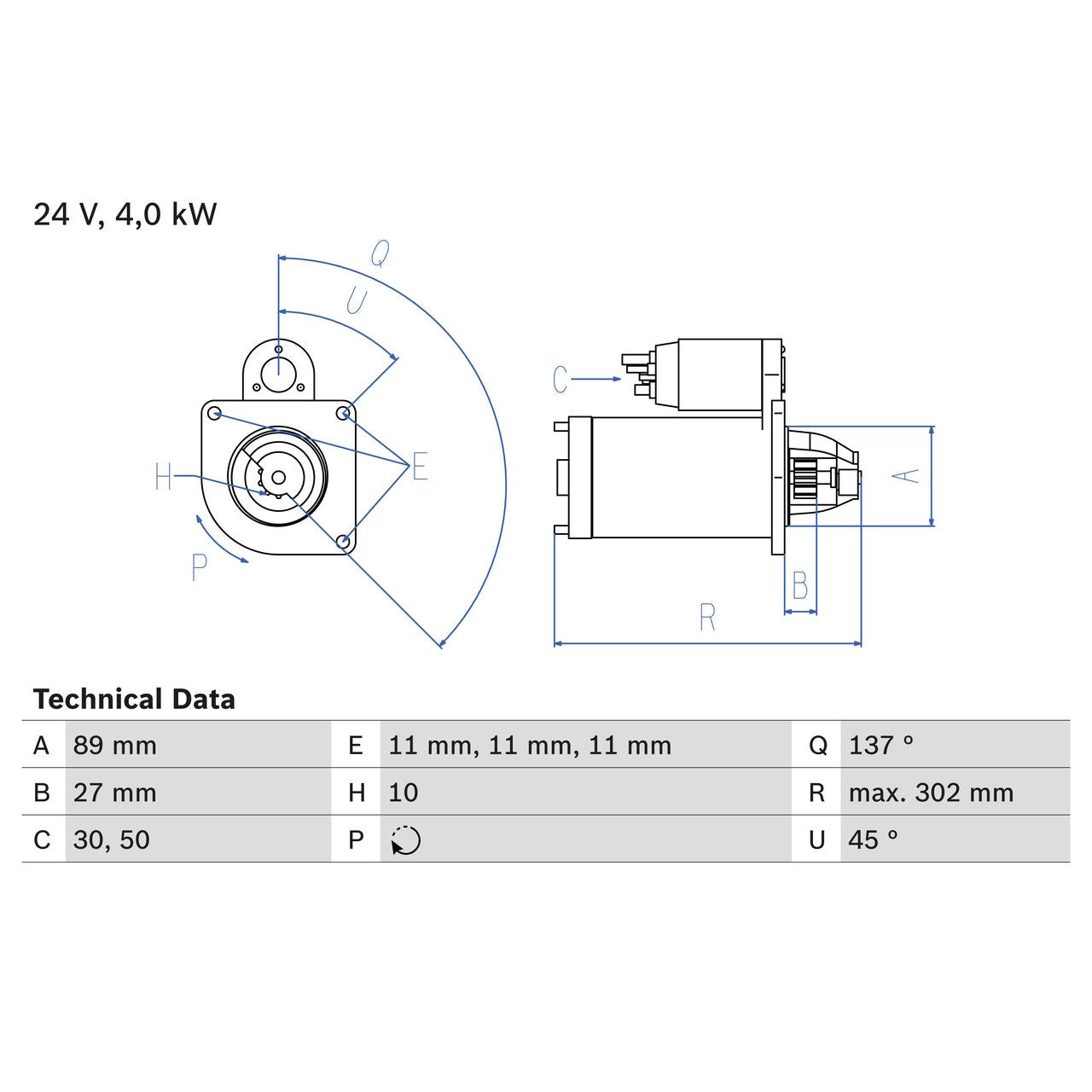 BOSCH 0986025530 Starter