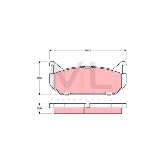 TRW Gdb1140 Brake Pad Set Not Prepared For Wear Indicator | ML Performance Car Parts