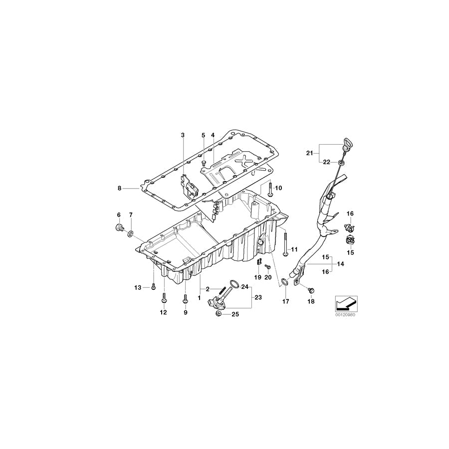 Genuine BMW 11137791531 E46 Oil Pan (Inc. 330Cd & 330d) | ML Performance UK Car Parts
