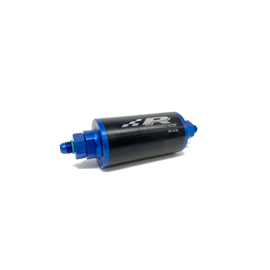 Precision Raceworks 201-0155 Inline Fuel Filter AN6 Male Flare 10 micron | ML Perfromance UK