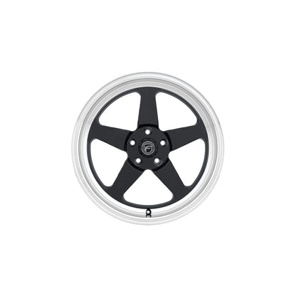 Forgestar F0918C022N23 18x5 D5 Drag Standard 5x120 ET-23 BS2.1 Gloss Black Machined Drag Racing Wheel