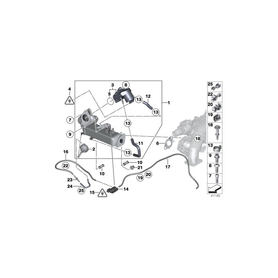 Genuine BMW 11618512374 F15 F34 F25 Fastening Elements (Inc. X3 30dX, 335dX & 535d) | ML Performance EU Car Parts