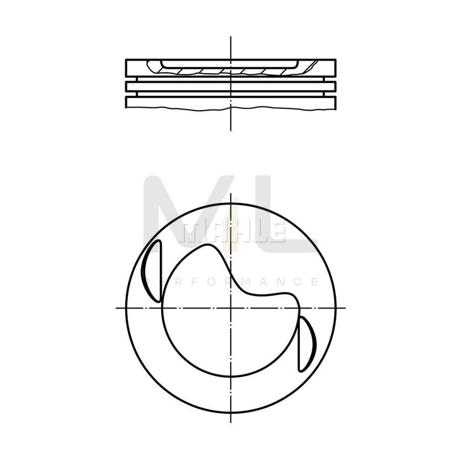 MAHLE ORIGINAL 002 19 01 Piston 89,0 mm, without cooling duct | ML Performance Car Parts