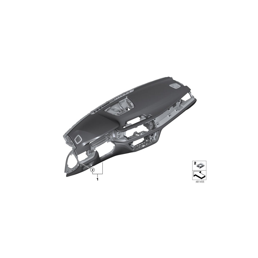 Genuine BMW 51459458024 G12 Dashboard Leather Head-Up Display SCHWARZ (Inc. M760iX & M760LiX) | ML Performance EU Car Parts
