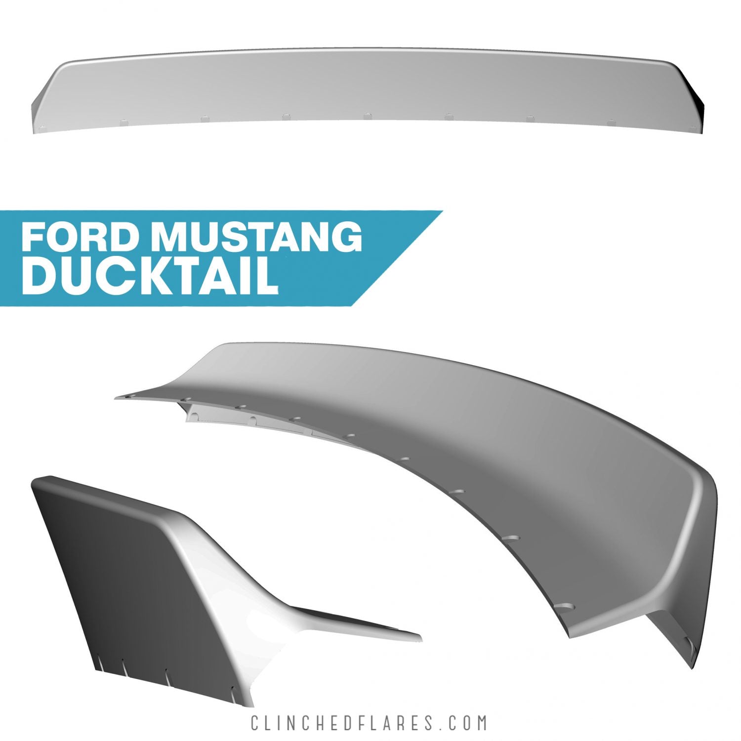 Clinched Ford Mustang S550 Ducktail Spoiler | ML Performance EU Car Parts
