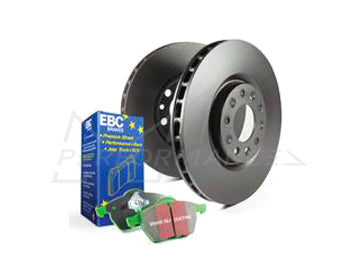 EBC Audi Seat Skoda Volkswagen Greenstuff 2000 Series Sport Brakes Pad And Premium OE Replacement Plain Discs Kit To Fit Front - ATE Caliper  (8V A3, 5F Leon, 5E Octavia & MK7 Golf) | ML Performance UK