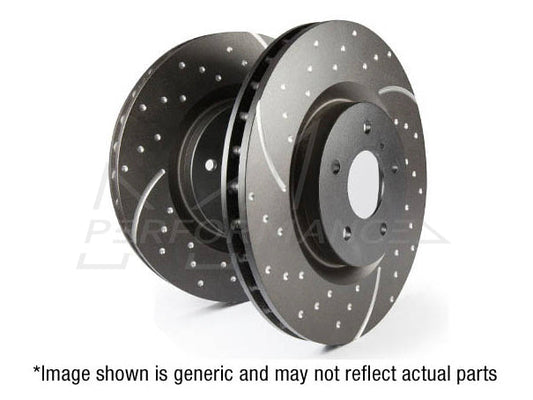 EBC Audi Seat Skoda Volkswagen Slotted And Dimpled Sport Rear Discs - ATE Caliper (Inc. 8S TT, 7N Alhambra, 3V Superb & MK2 Tiguan) | ML Performance UK