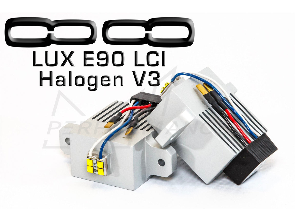 LUX BMW E90 LCI HALOGEN V3 Angel Eyes - ML Performance EU