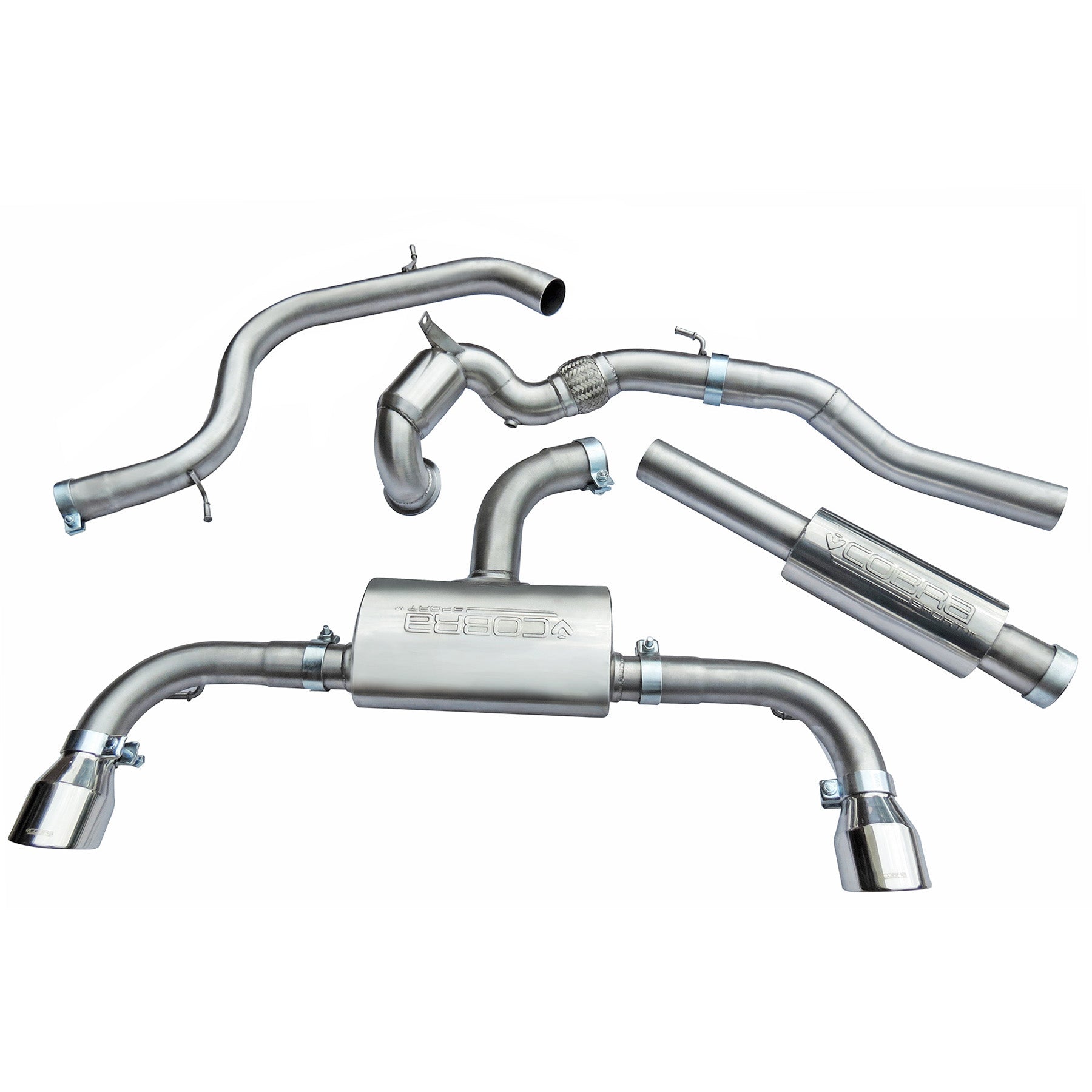 Cobra Exhaust VW Golf GTI (Mk7) 2.0 TSI (5G) (12-17) Turbo Back Performance Exhaust | ML Performance EU Car Parts